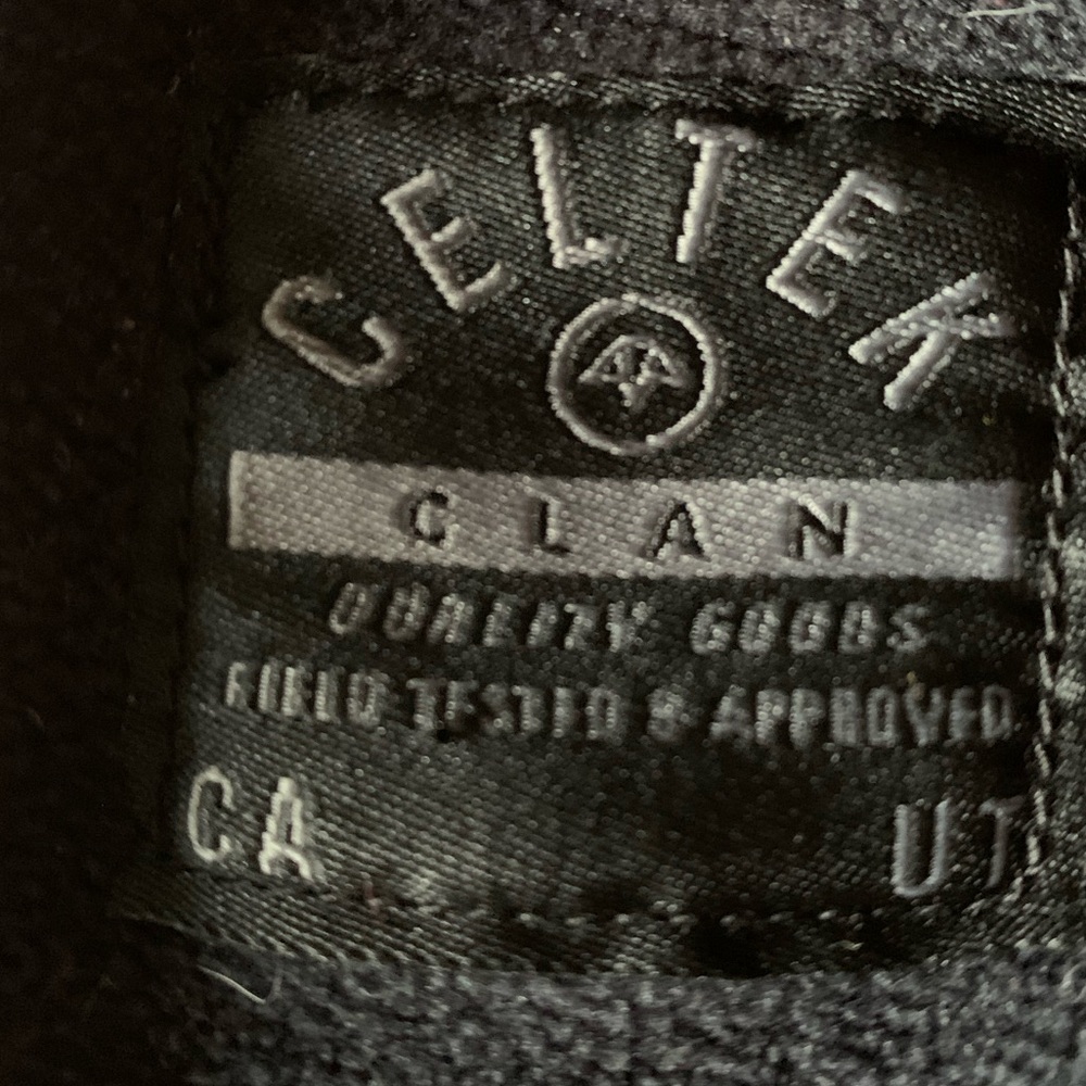 CELTEK CLAN Warm Fleece Hood Hat Black Fleece Cord to Adjust Size Winter Ski - Picture 3 of 5